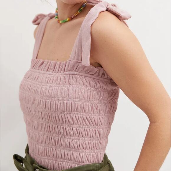 NWT Anthropologie Smocked Cami in Rose, Sz L - Picture 2 of 12